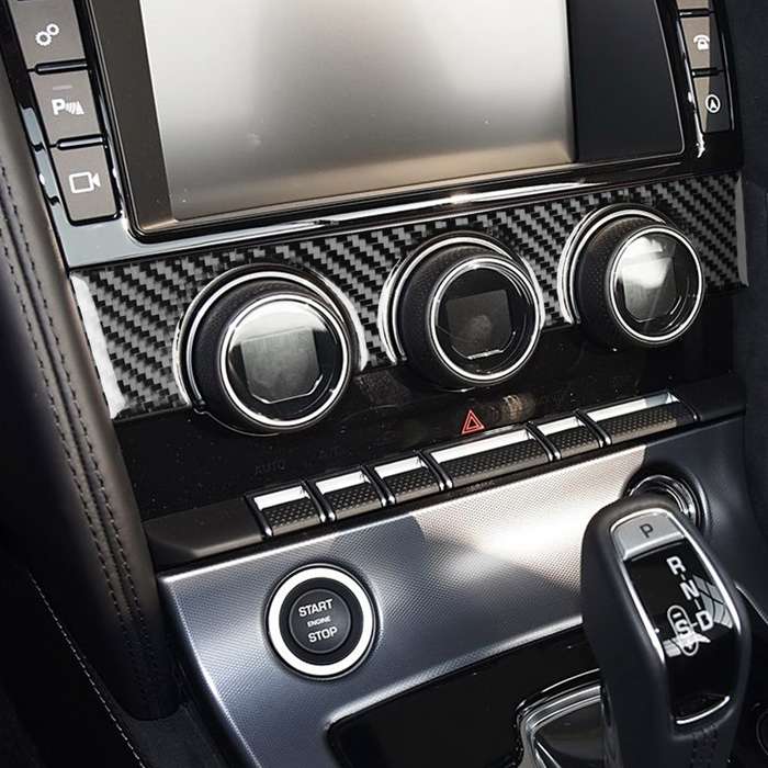 For Jaguar F-TYPE 2013+ Left and Right Drive Universal Air Conditioner Knob Decorative Sticker(Red)
