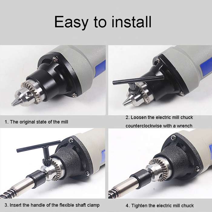 HILDA Power Drill Engraving Machine Accessories Drill Chuck Flexible Shaft, Diameter: 6mm