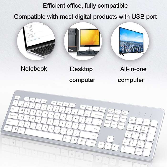 B035 2.4G Wireless Keyboard Scissor Foot Construction Silent Office Laptop External Keyboard, Color: