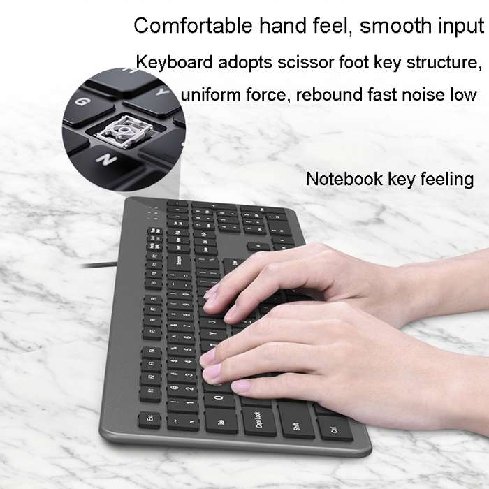 B035 2.4G Wireless Keyboard Scissor Foot Construction Silent Office Laptop External Keyboard, Color: