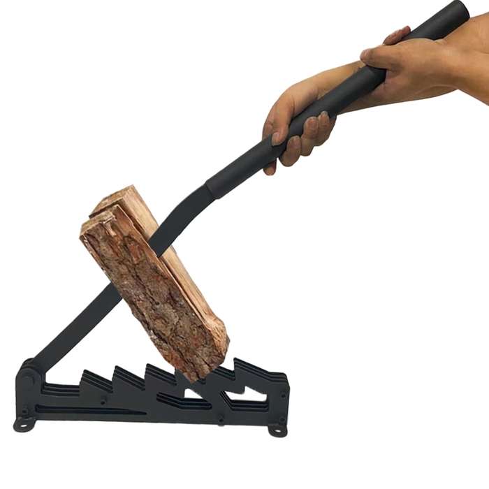 Upgrade Wall Mounted Manual Wood Splitter High Carbon Steel Fire Wood Cutter With A Long Handle Set