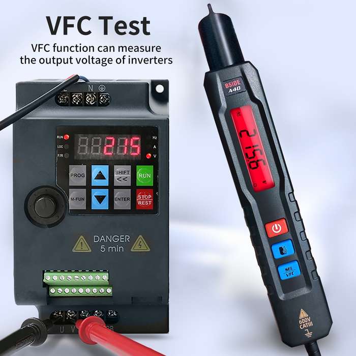 BSIDE A40 Infrared Thermometer Electric Pen Type Intelligent Multimeter VFC Inverter Voltage Tester(