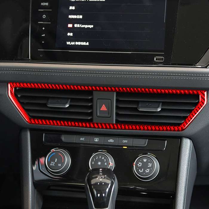 For Volkswagen Sagitar 2019-2023 Left-hand Drive Central Control Air Outlet Sticker(Red)