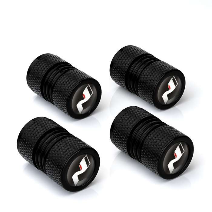 4pcs/set Aluminium N Label Car Tire Valve Caps(Silver)