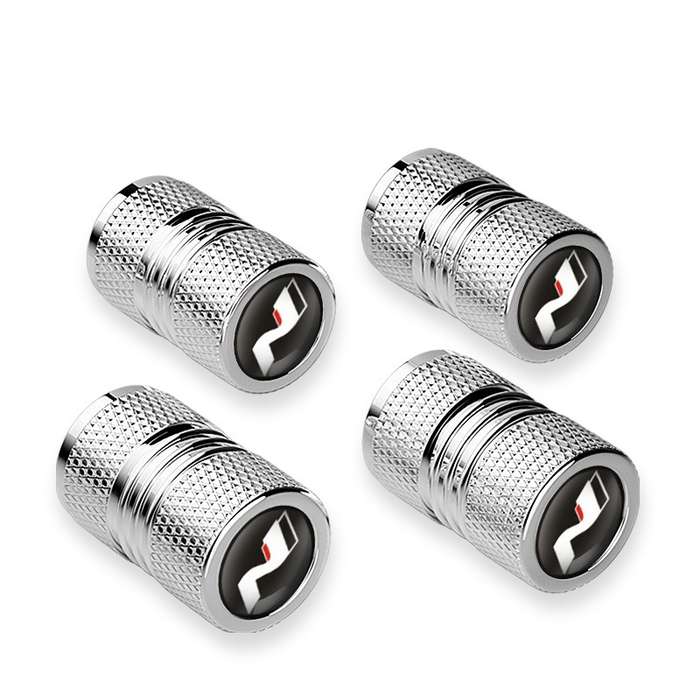 4pcs/set Aluminium N Label Car Tire Valve Caps(Silver)