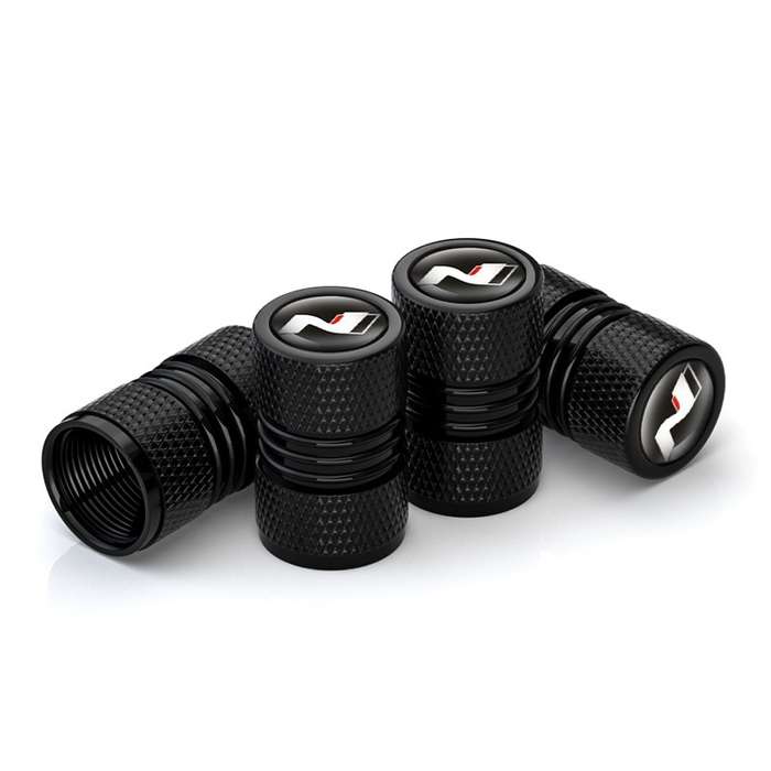 4pcs/set Aluminium N Label Car Tire Valve Caps(Silver)