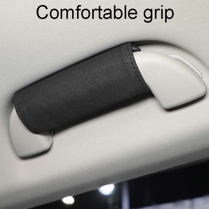 1pair Car Door Handle Decorative Anti-Scratch Cover Car Slippery Leather Inner Door Handle Protectiv