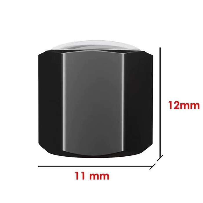 4pcs /Set Car Tire Labeling Valve Cover Motorcycle Auto Valve Core Caps(Black)
