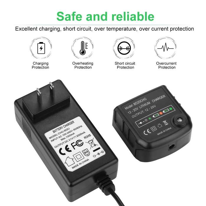 BD20CHG For Battery 20V Lithium Battery Charger Electric Tool Accessories, Plug: EU