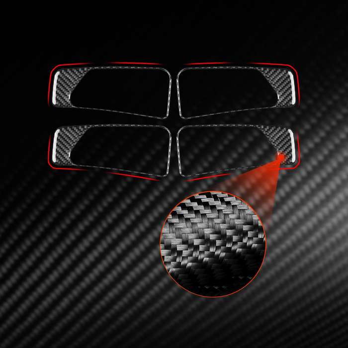 For Mercedes-Benz G-Class W463 4pcs /Set Interior Door Handle Sticker(Black)