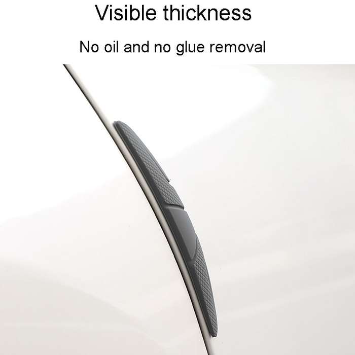 SAHNSHI 4pcs /Pack 7755 Car Door Anti-Collision Silicone Strip Bumper Mirror Thickening Decorat