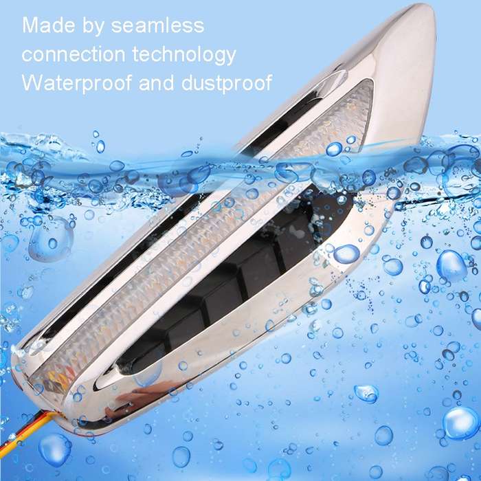 2pcs Car Fender Blade Dynamic Side Marker Lights 12V LED High Bright Daytime Running Lights(Blu