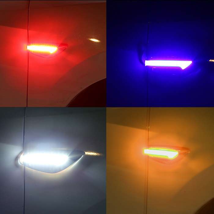2pcs Car Fender Blade Dynamic Side Marker Lights 12V LED High Bright Daytime Running Lights(Blu