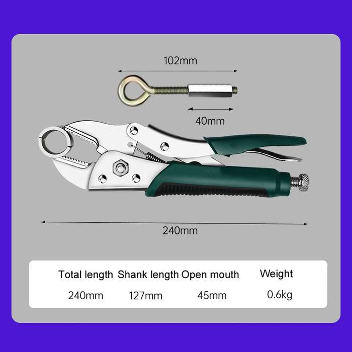 Floor Heating Pliers Manual Heating Pipe Removal Cleaning Installation Pliers, Model: 6 Point