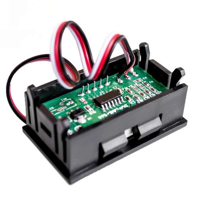 0V-30V 3 Wire DC Voltmeter Terminal 0.56 Inch LED Digital Voltmeter Accessories Reverse Connection P