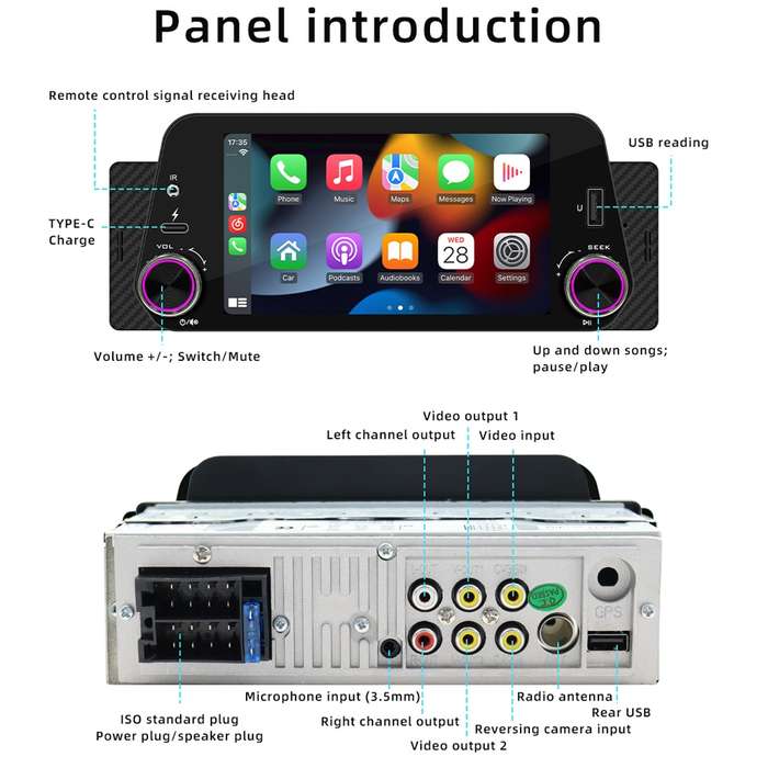 5-Inch Wireless MP5 Car Universal Bluetooth Hands-Free Radio(F152W)