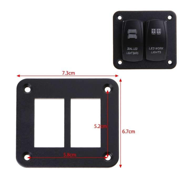 Road Aluminum Rocker Switch Panel Housing Bracket for Narva Type Boats Automotive Switch Parts, Spec