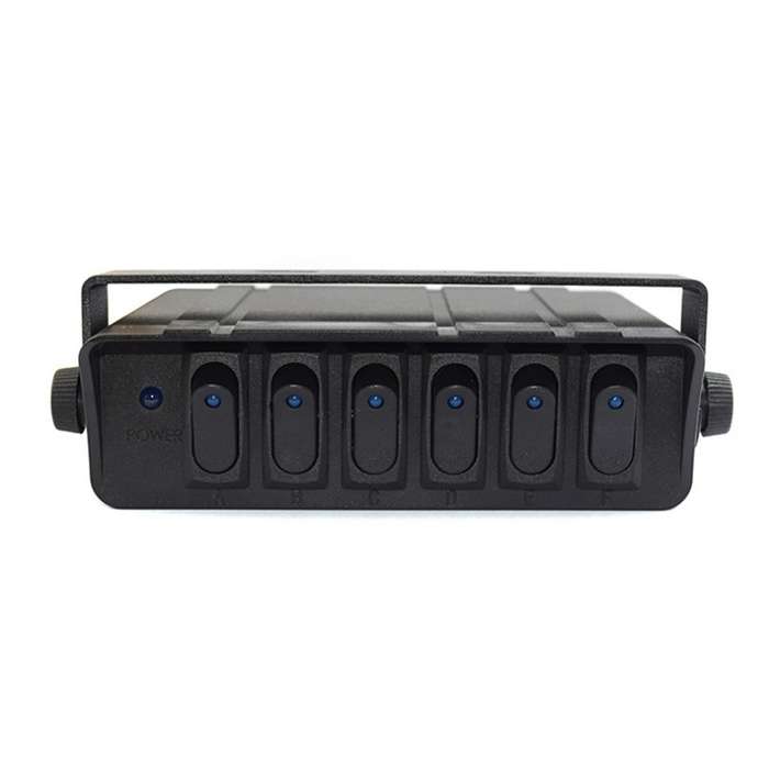 12V Ship Car 6-digit 3PIN Switch Panel Control System With Wiring(Blue Light)