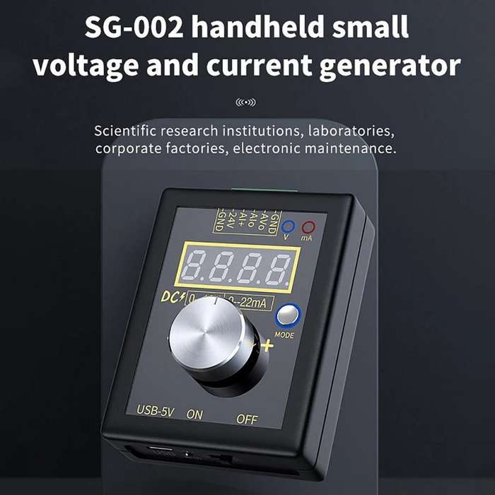FNIRSI 0-12V/0-4-24mA Handheld Positive Negative Voltage Current Signal Generator(Without Battery)