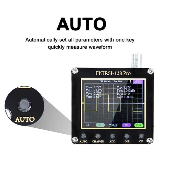 FNIRSI Handheld Small Teaching Maintenance Digital Oscilloscope, Specification: Standard Without Bat