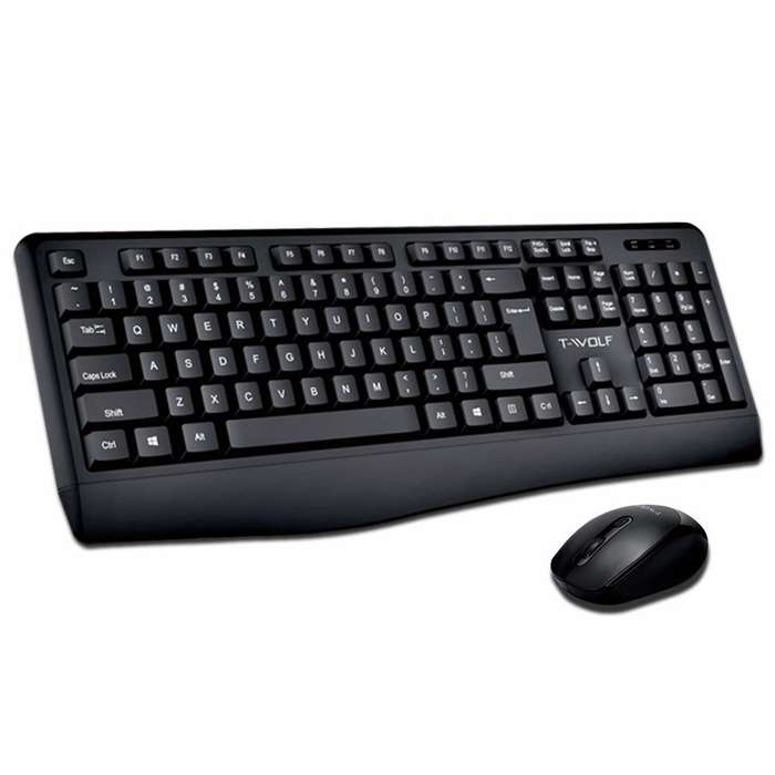 T-WOLF TF-100 2.4G Bluetooth Laptop Office Wireless Keyboard and Mouse Set(Set)