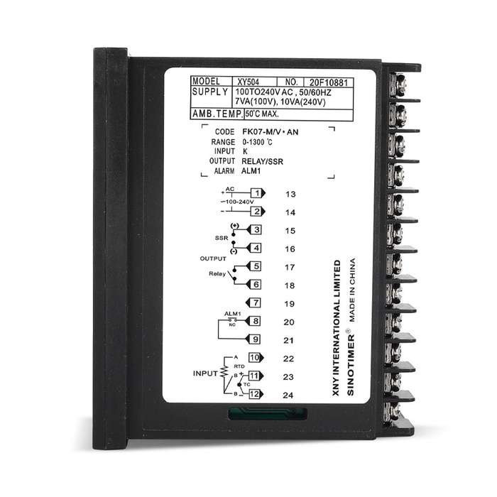 SINOTIMER XY504 Smart Temperature Control Instrument Short Case PID Heating Refrigeration Relay SSR