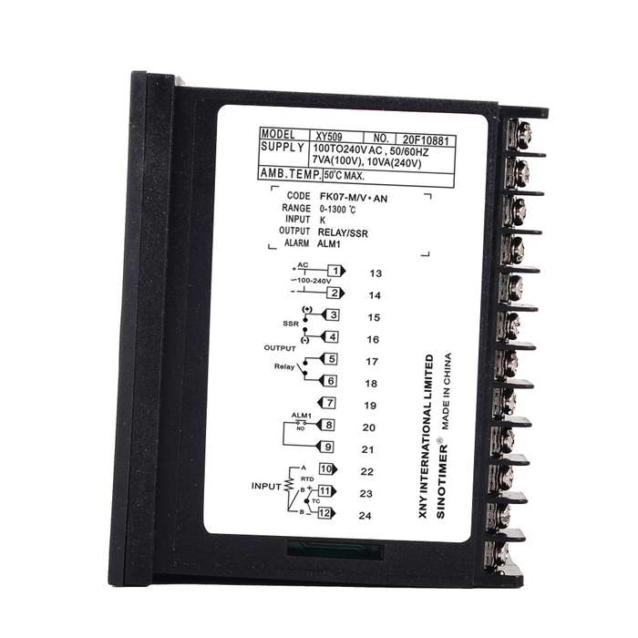 SINOTIMER XY509 Smart Temperature Control Instrument Short Case PID Heating Relay SSR Solid State Ou