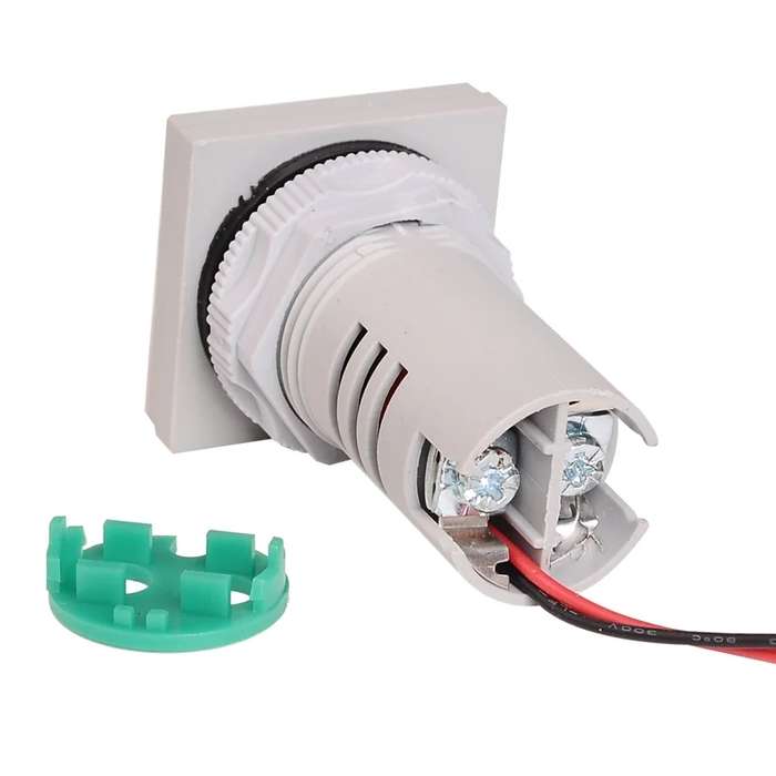 SINOTIMER ST17A Square 22mm LED Digital Display Signal Light AC Current Indicator 0-100A(04 Green)
