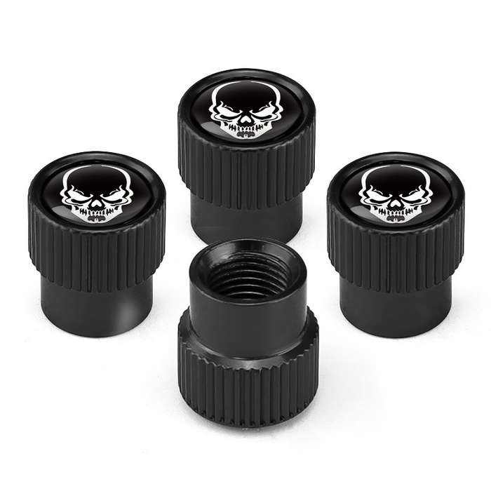 4pcs /Set Skeleton Car Tire Universal Aluminum Valve Cap(Silver)