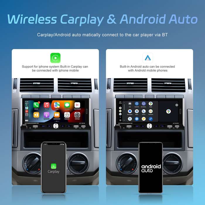 Single Spindle 6.9 inch MP5 With Knob Player Carplay Function Car MP4 Backup Camera, Specification: