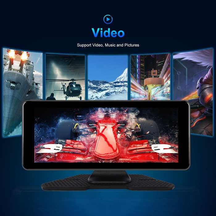 6.86 Inch 4KDVR Smart Screen Player, Specification: Standard+Reversing Camera