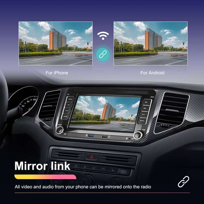 For Volkswagen/Skoda 1+32G Player Large Screen Carplay Android Navigation Reversing Camera Integrate