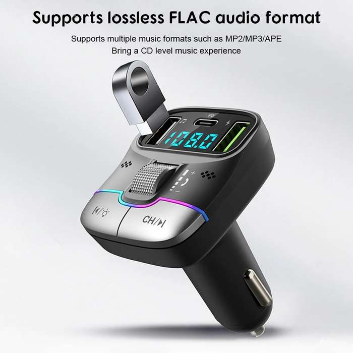 Car Bluetooth MP3 Player Fast Charging Charger(Black)