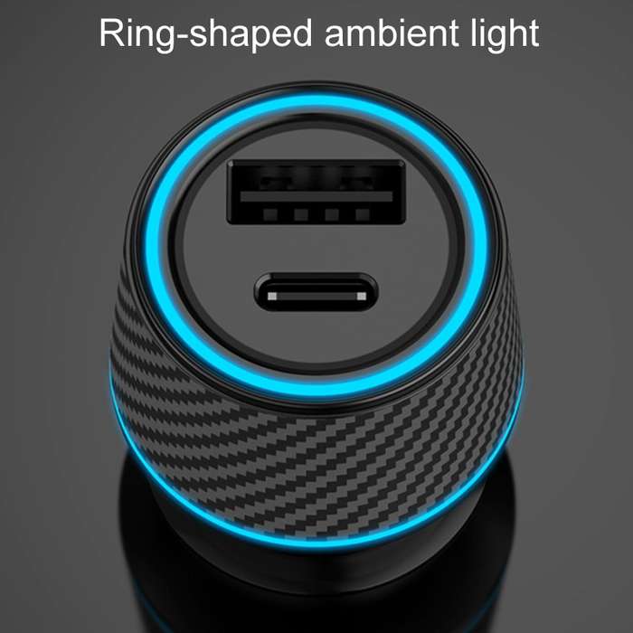 QIAKEY Dual Fast Charging Charger One To Two Cigarette Lighter, Size: TH229 95W(Black)