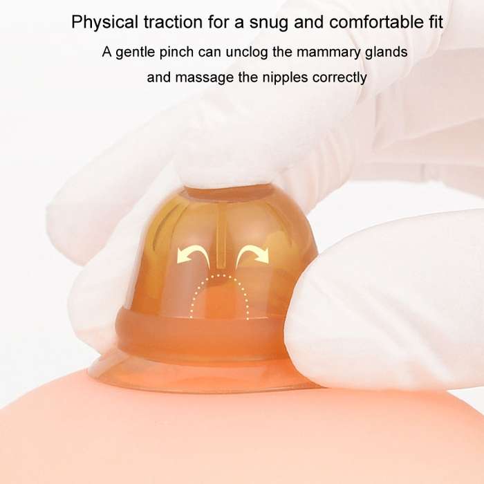 Maternity Inverted Nipple Silicone Corrector For Teen Girls Flat Breast Protector(Transparent)