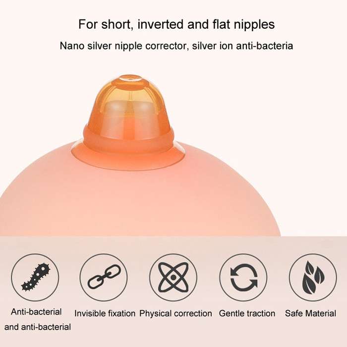 Maternity Inverted Nipple Silicone Corrector For Teen Girls Flat Breast Protector(Transparent)