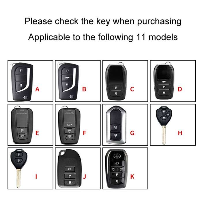 For Toyota Car Key Cover Multifunctional Keychain Anti-lost Number Plate, Style: K