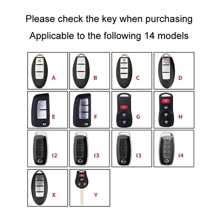 For Nissan Car Key Cover Keychain Anti-lost Number Plate, Style: I3 One-button Start