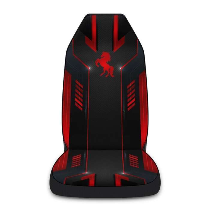 Car Universal Printed Seat Protector Automobile Decoration Supplies(Black And Red)