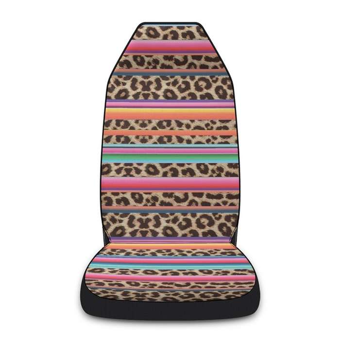 Car Universal Printed Seat Protector Automobile Decoration Supplies, Style: Colorful Leopard Pattern