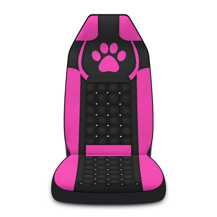 Car Universal Printed Seat Protector Automobile Decoration Supplies, Style: Pink Footprints