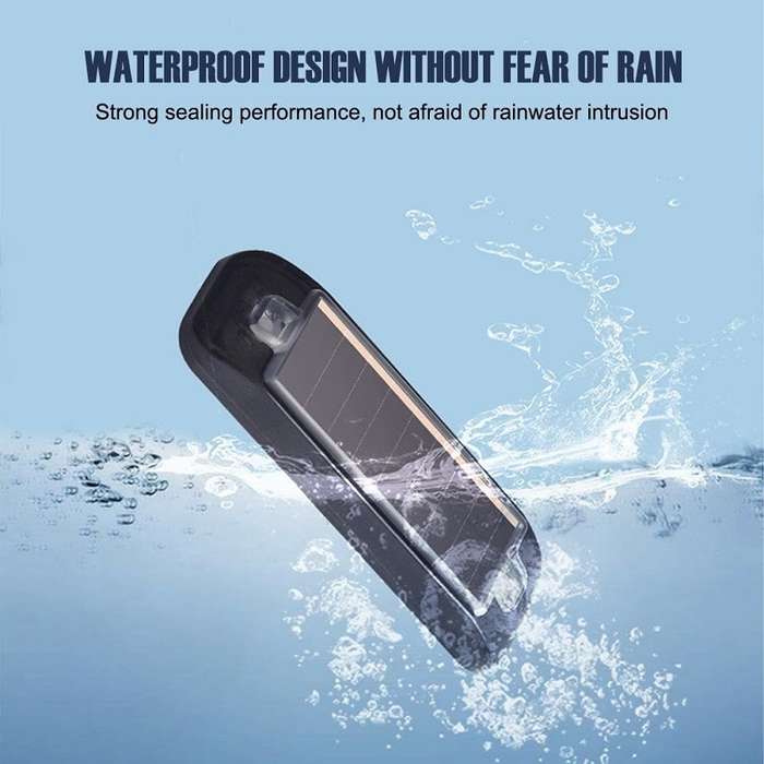 Solar Warning Light Anti-rear Collision LED Flashing Light(Symphony Vibration Sensor+Orange)