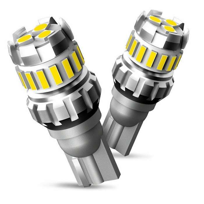 2pcs T10 3030+4014 18LED Constant Current Decoder Indicator Light Reversing Light(White)