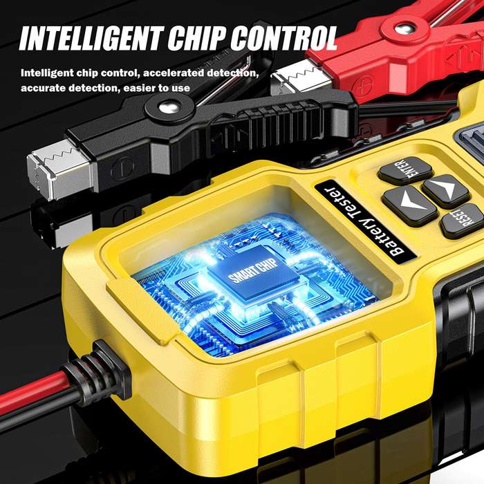 FOXSUR 12V/24V Automotive Lead-acid Battery Internal Resistance Rapid Analyzer(Yellow)