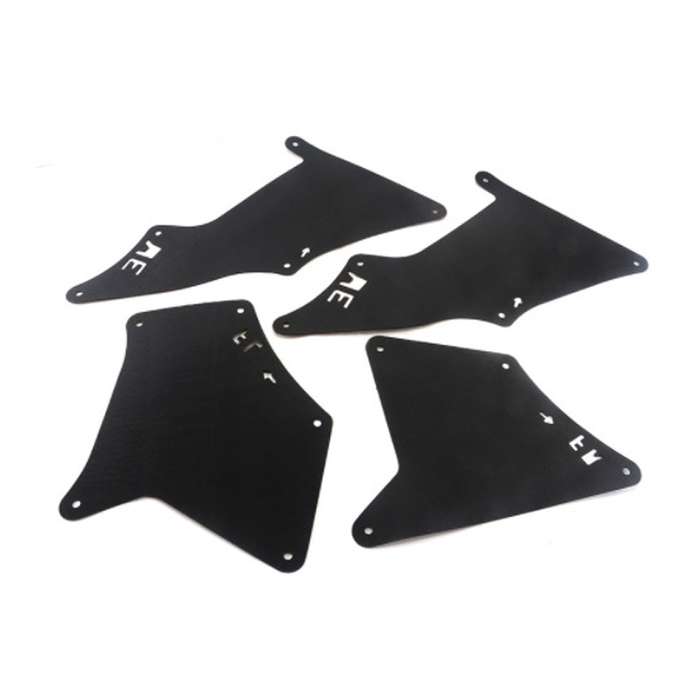 Front Wheel Fender Leather Lining for 03-17 Toyota Prado 2700 4000(Black)