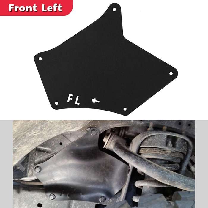 Front Wheel Fender Leather Lining for 03-17 Toyota Prado 2700 4000(Black)