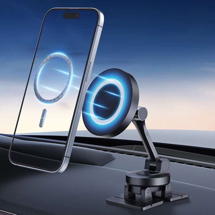 Center Console 360 Rotating Magnetic Car Phone Holder Zinc Alloy Automotive Navigation Bracket(