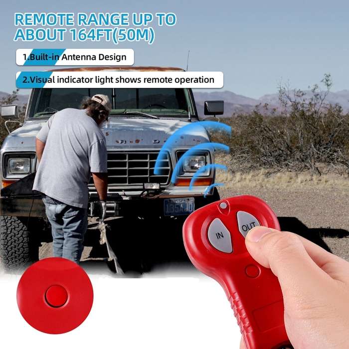 Wireless Remote Control SUV Truck Electric Winch, Model: 213X2