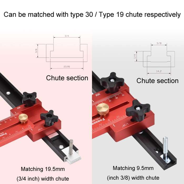 Fonson Woodworking Roller Table Saw Thin Cutting Board Guide Stopper, Model: GD704B