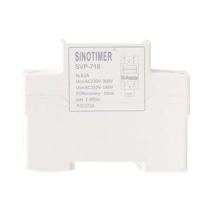 SINOTIMER SVP-718 63A Adjustable Self-resetting Intelligent Over-voltage and Under-voltage Protecto